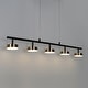 preview thumbnail 6 of 19, Modern Minimalist 3/5-Light Black Gold LED Chandelier Linear Kitchen Island Pendant Lights for Dining Room
