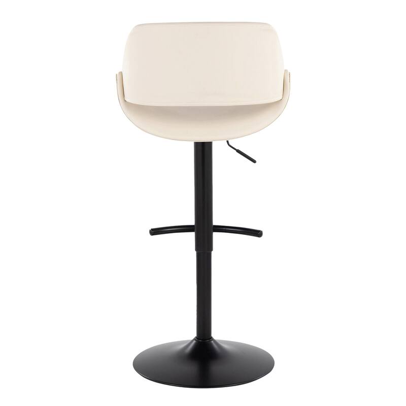 Silver Orchid Svellingen Adjustable Bar Stool with Rounded T Footrest - Set of 2