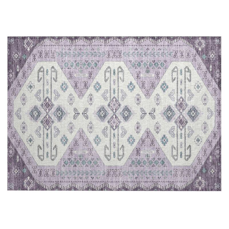 Machine Washable Indoor/ Outdoor Global Hiawatha Chantille Rug