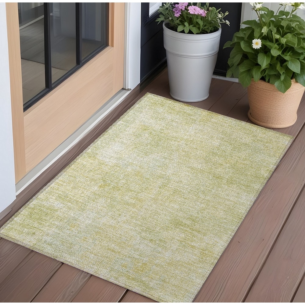 Dax Modern Art-Inspired Weather Resistant Blended Style Outdoor Rug