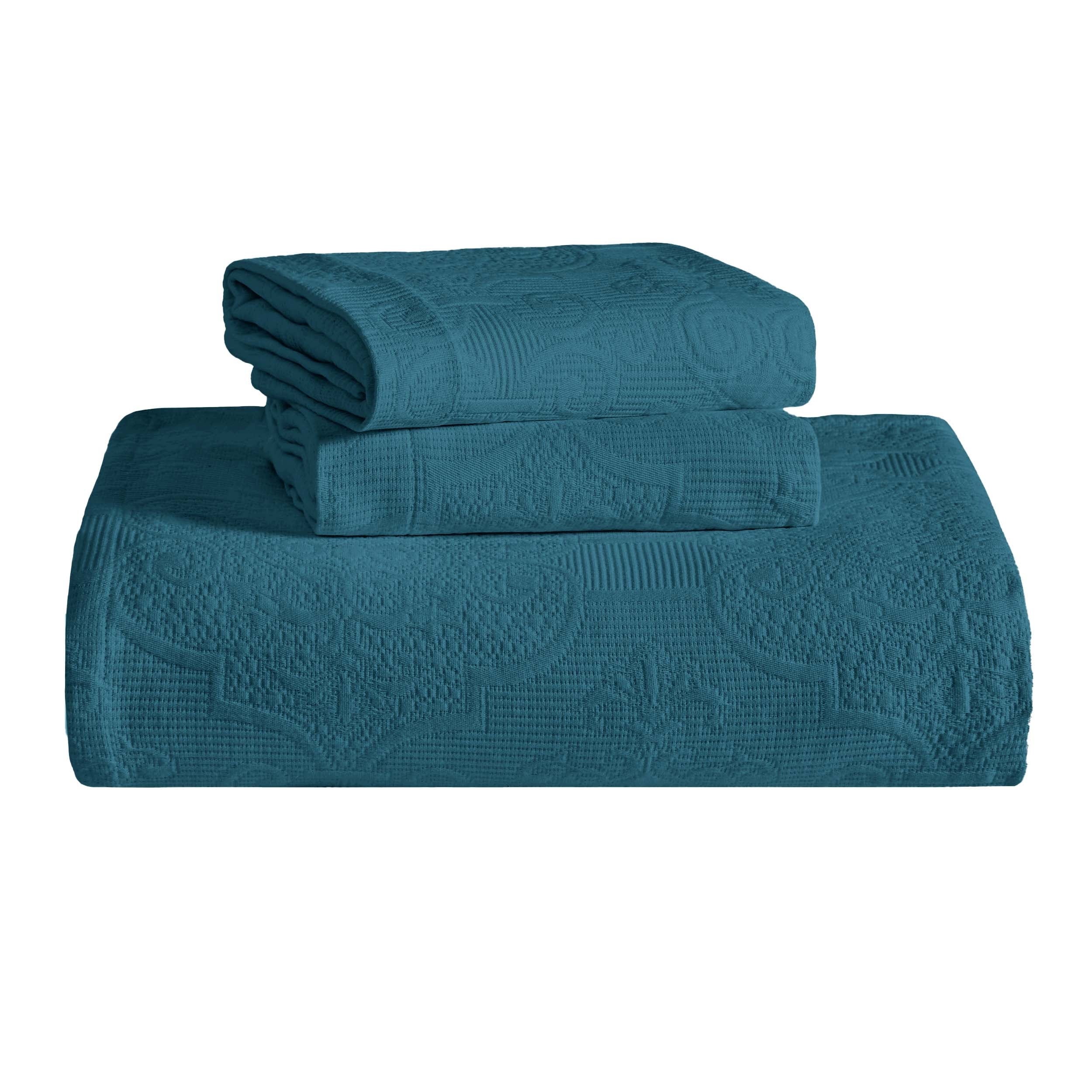 Superior Florin Jacquard Scrolling Medallion Cotton Bedspread Set - Picture 7 of 120