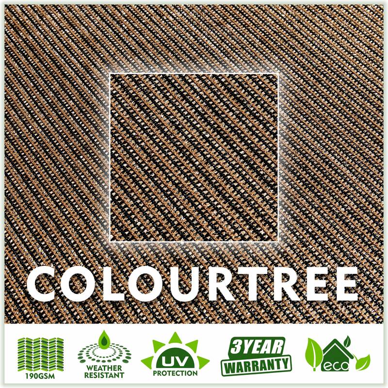 ColourTreeUSA Right Triangle Sun Shade Sail HDPE with Winch Hardware Installation Kit