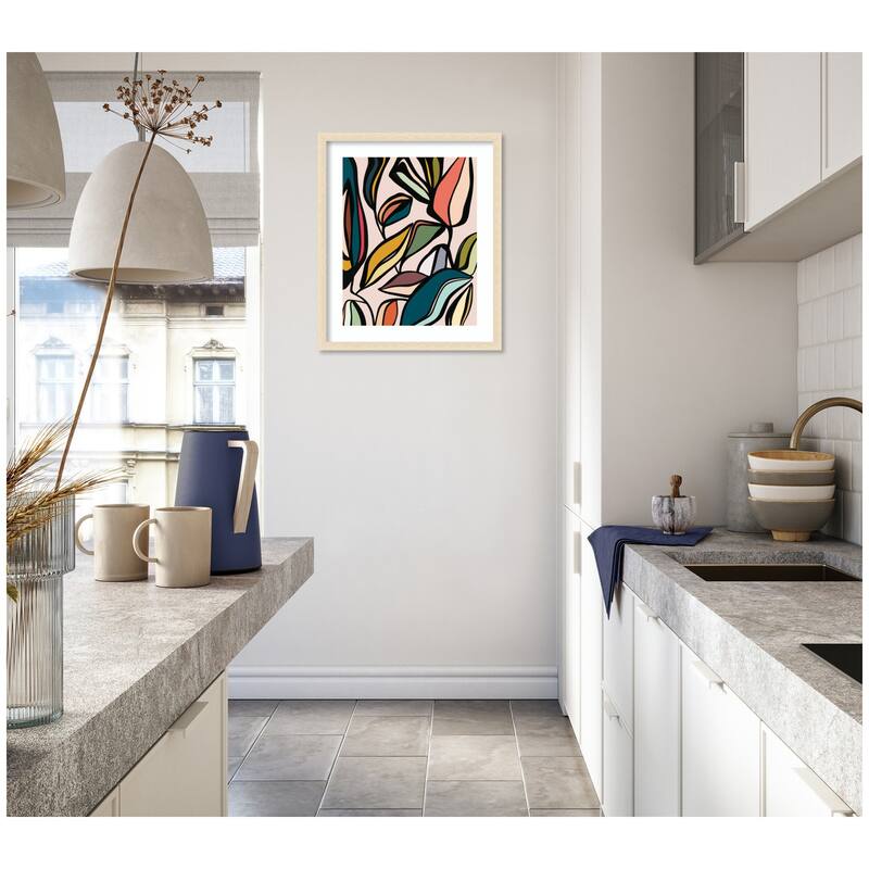 Kate and Laurel Fanciful Ficus Expansion by Alicia Bock Framed Wall Art Print