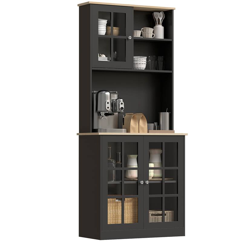 HOMCOM 72-inch Transitional Kitchen Cabinet Pantry