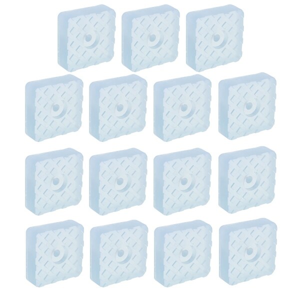 15pcs Square Rubber Feet Leg Pad Anti Scratch Chair