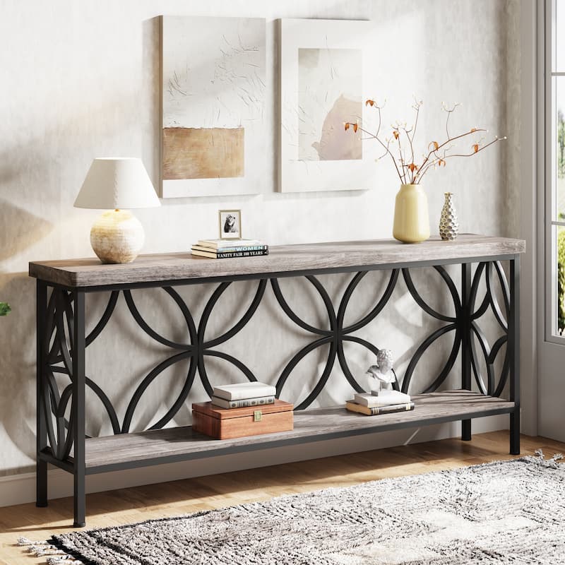 70.9 Inches Narrow Sofa Console Table for Entryway, Living Room