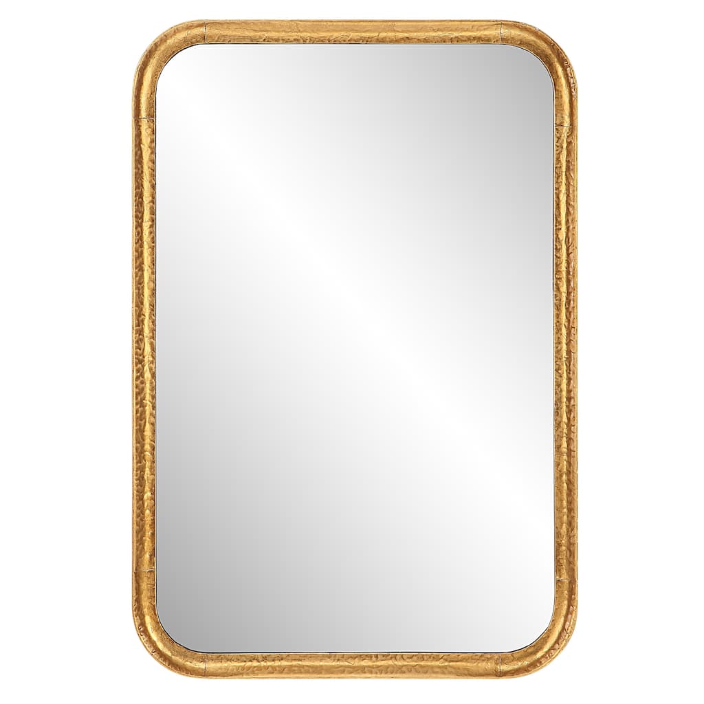 20 x 30 in. Gold Rectangular Mirror with Radius Corners - 20" W x 30" H x 1.5" D