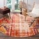 preview thumbnail 16 of 69, SAFAVIEH Monaco Lumturije Distressed Boho Rug 5' x 5' Round - Orange/Multi