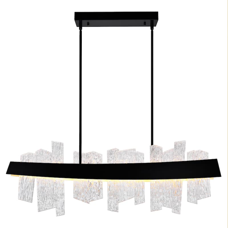 Guadiana 39 in LED Black Chandelier - Black