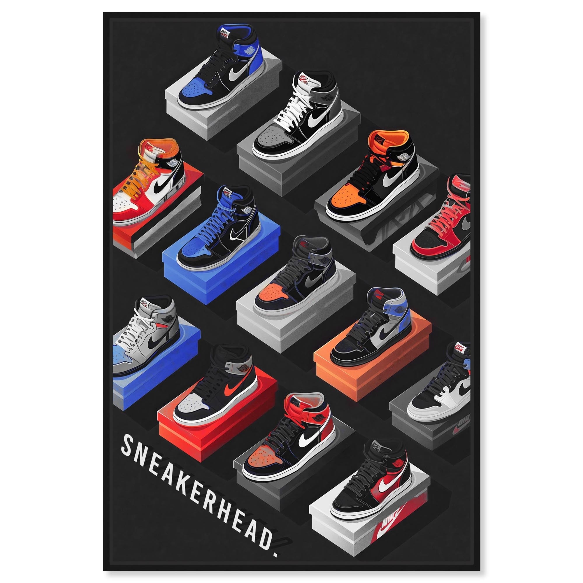 Sneakerhead Duo Color Sneaker Art Canvas Print by Art Remedy