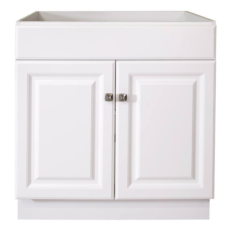 Design House Wyndham 30 Inch Unassembled 2-Door Bathroom Vanity without Top, White