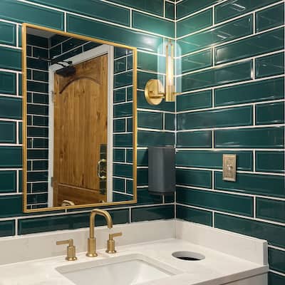 Skylar 5.25 in. 1-Light Brushed Gold Wall Sconce Light with Clear Glass Shade for Bathrooms