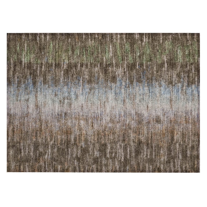 Machine Washable Indoor/ Outdoor Contemporary Ombre Chantille Rug