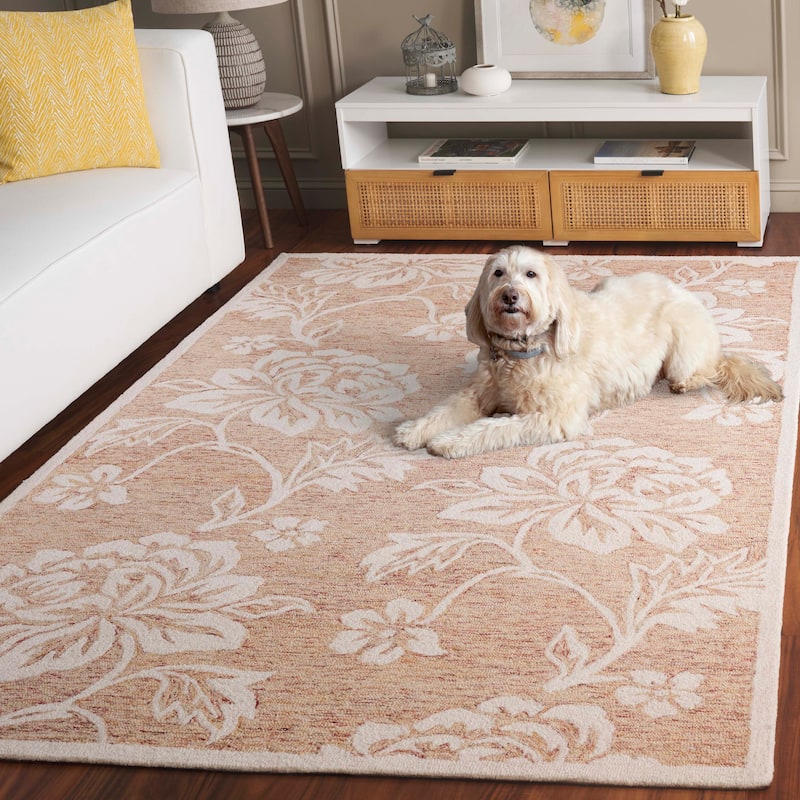 SAFAVIEH Handmade Jardin Saana Country Floral Wool Rug