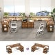 preview thumbnail 54 of 65, Reversible L Shaped Computer Desk with File Drawer & Monitor Stand & Power Outlet & LED Strip, Home Office Desk Corner Desk
