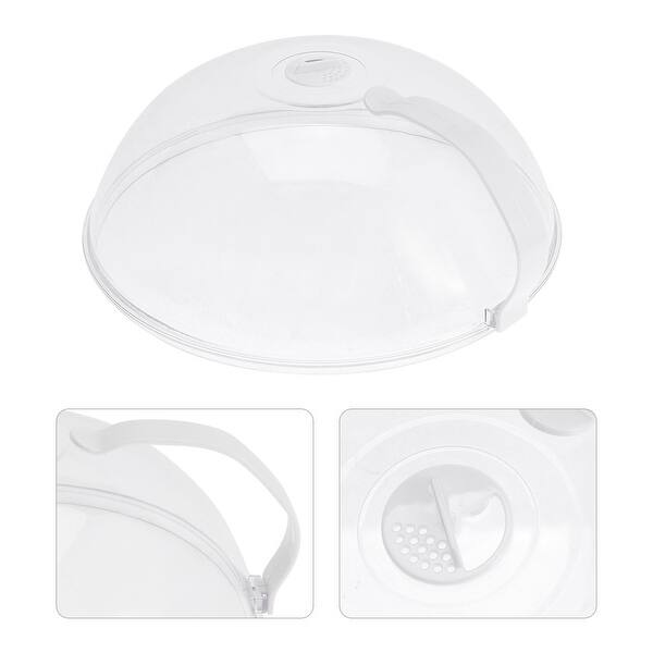 Large Microwave Splatter Cover For Food 11.8 Inch,High Transparent Silicone Microwave Cover, Microwave Food Cover BPA Free Non Toxic Collapsible Microwave Plate Cover- Transparent