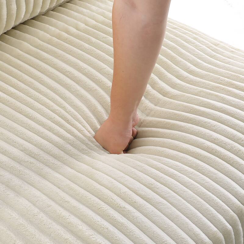 UIXE Upholstered Plush Velvet L Shaped Couch Modular Sofa