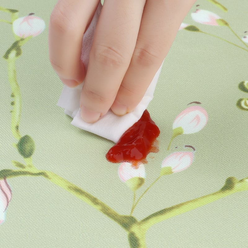 Rectangle Vinyl Tablecloth, Waterproof, Oil Spill Proof, Wrinkle-Resistant Washable Table Cover - Pink Flower - 51x71 Inch