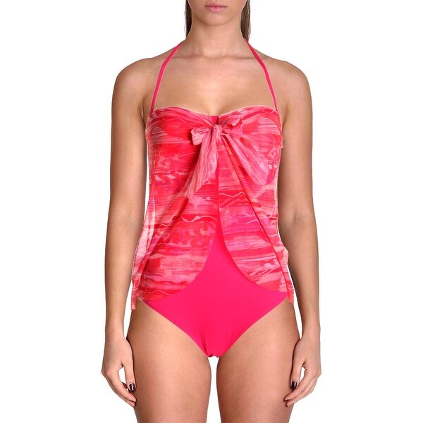 ralph lauren bandeau one piece swimsuit