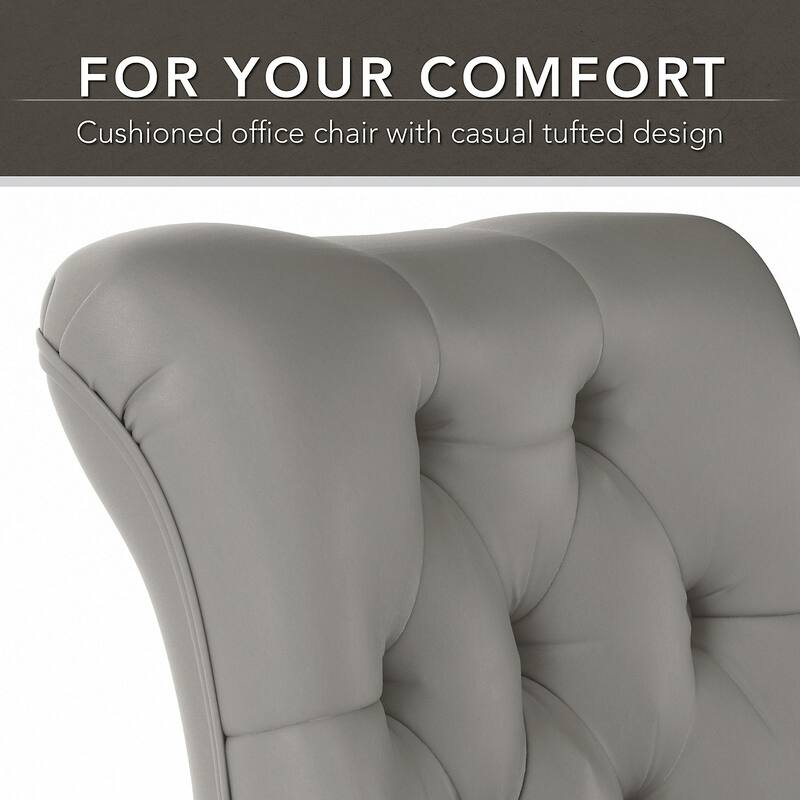 Key West 60W L-Desk with Tufted Office Chair by Bush Furniture