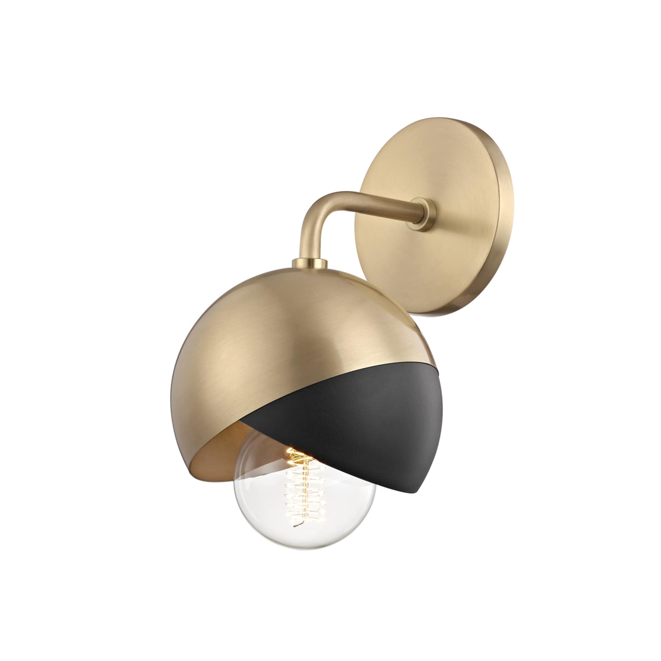 Mitzi by Hudson Valley Emma 1 light Aged Brass Wall Sconce with