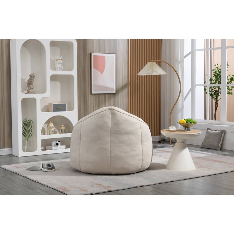 Bean Bag Sofa Chair High Pressure Foam Bean Bag Chair With Footrest