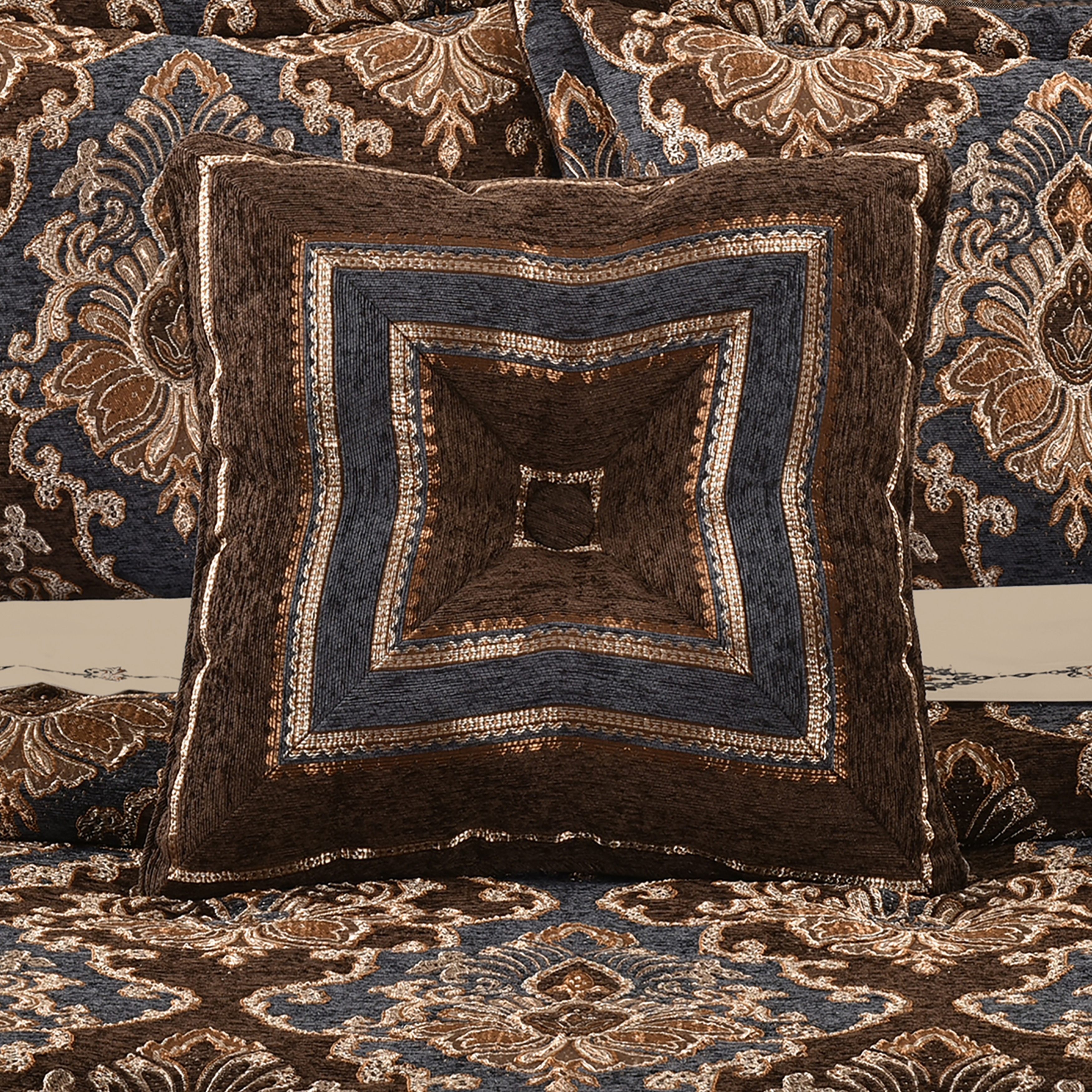 J. Queen New York Sofia 18" Square Decorative Throw Pillow