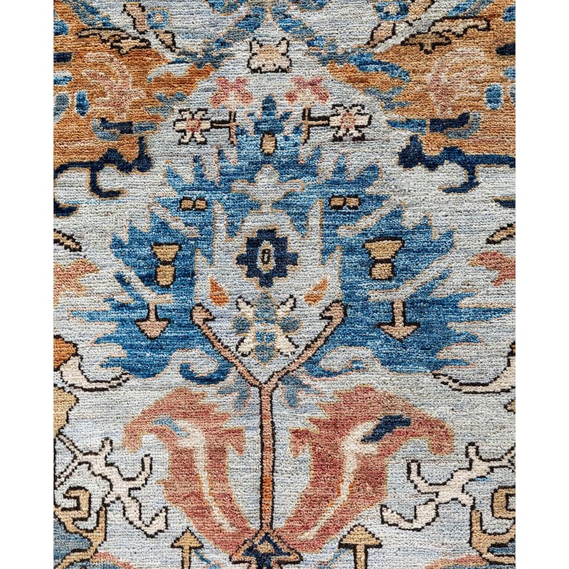 Serapi One-of-a-Kind Hand-Knotted Area Rug - Gray - 8' 11" x 11' 10"