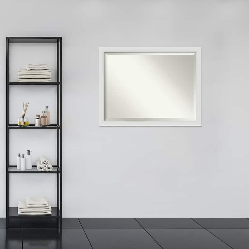 Beveled Wall Mirror - Flair Polished Nickel Frame