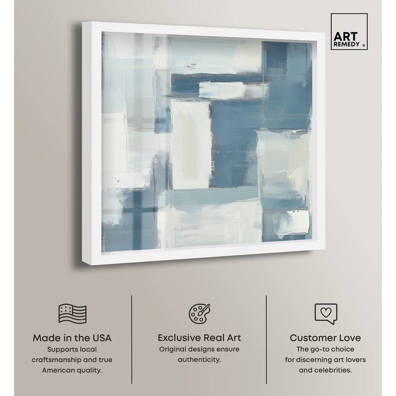 Deconstructed Blue III Shadowbox by Art Remedy