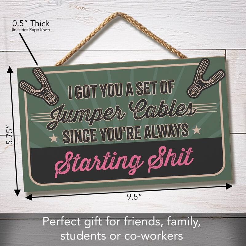 Hanging Wood Sign 9.5" x 5.75" Made in the USA - Multi