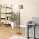 preview thumbnail 69 of 86, Simone 2-Light Floor Lamp with Fabric Shade Matte Black/Brass