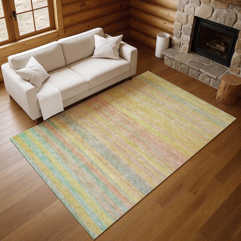 Premium Washable Super Soft Ombre Stripes Mayfield Rug