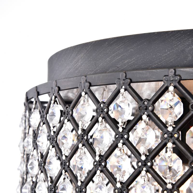 Phanes Metal and Glass 4-light Flush Mount