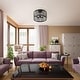 preview thumbnail 5 of 6, 3 Light Metal Semi-Flush Ceiling Mount in Multiple Finishes Matte Black