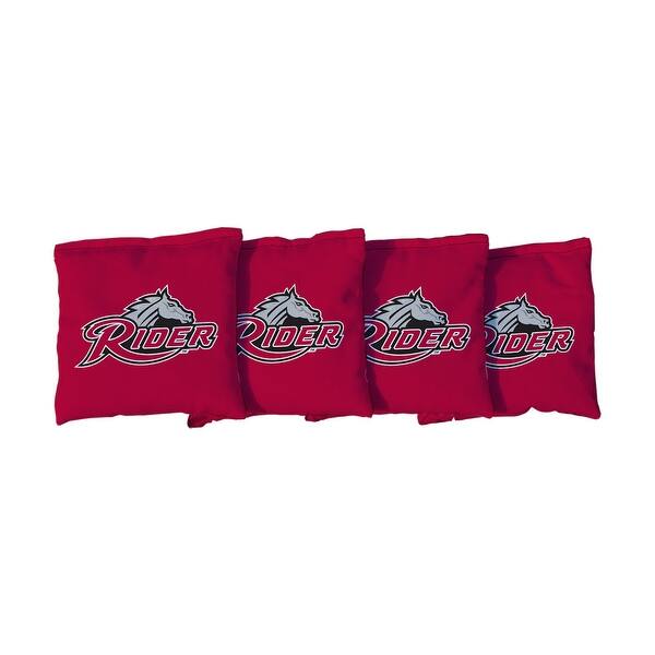 slide 2 of 3, Rider University Broncos Red Cornhole Bags All-Weather Resin Filled
