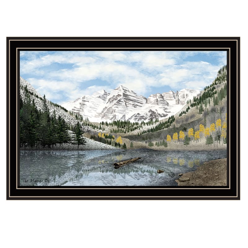 Framed Wall Art - The Maroon Bells, Black Frame
