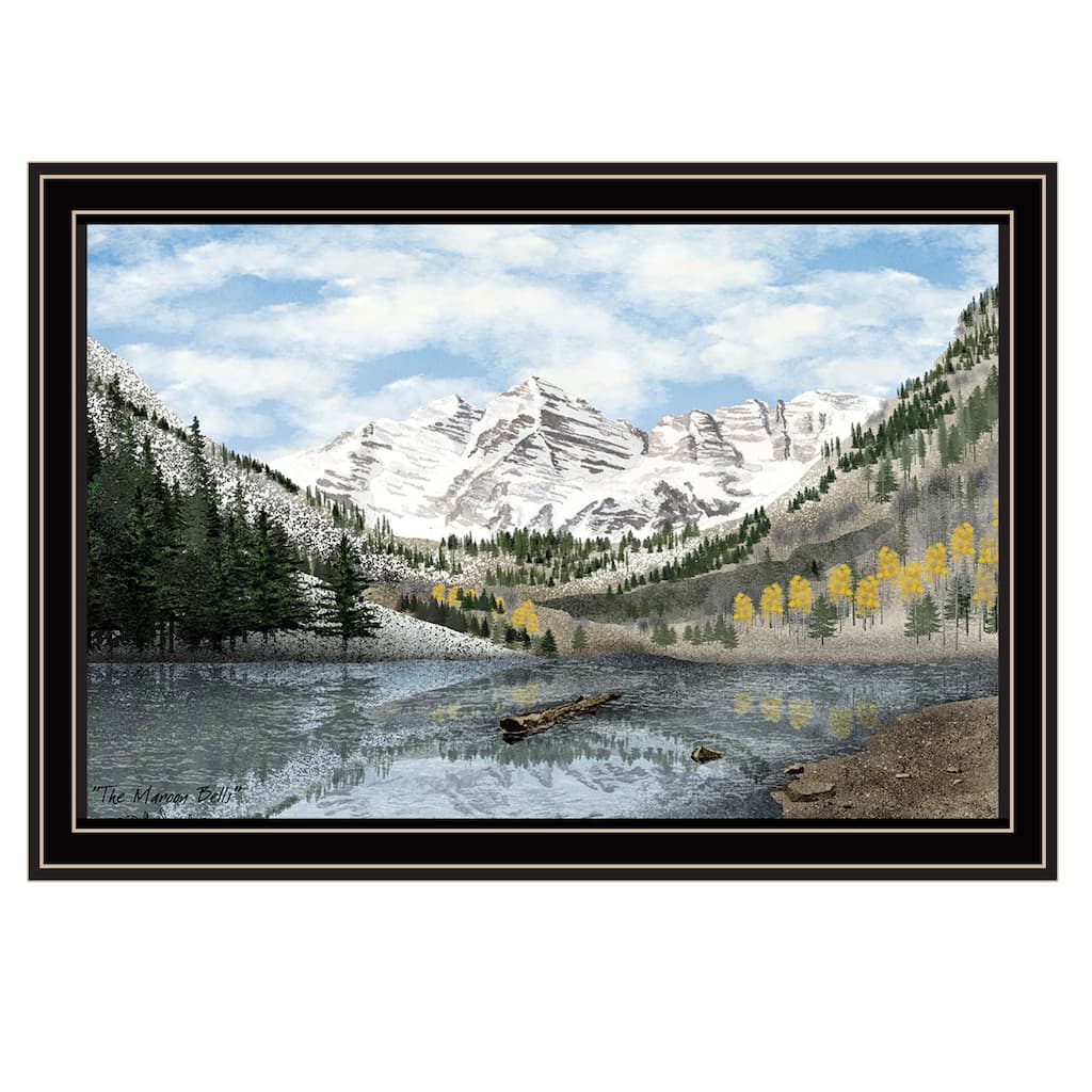Framed Wall Art - The Maroon Bells, Black Frame