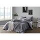 Swift Home All Natural Luxurious Prewashed Cotton Chambray Duvet Cover Set - Ash Grey - King/California King