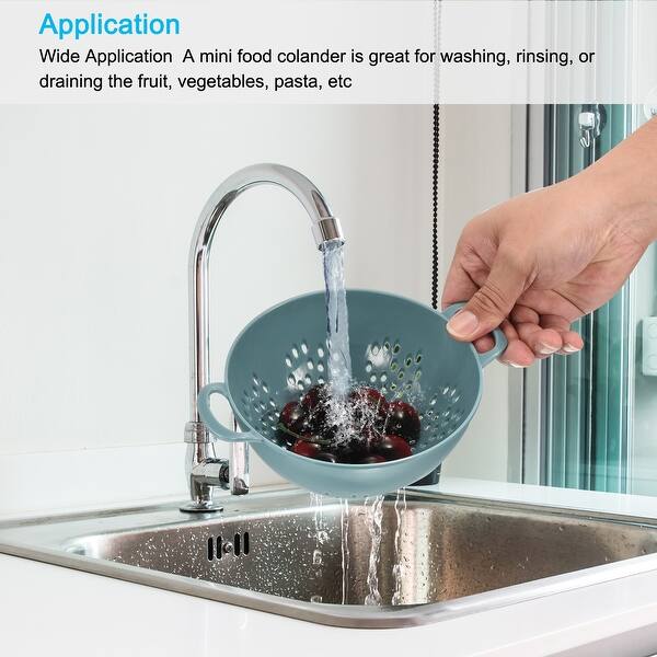 ASEANAO Heavy Duty 6 Inch Mini Food Colander With Double Handles Fruit