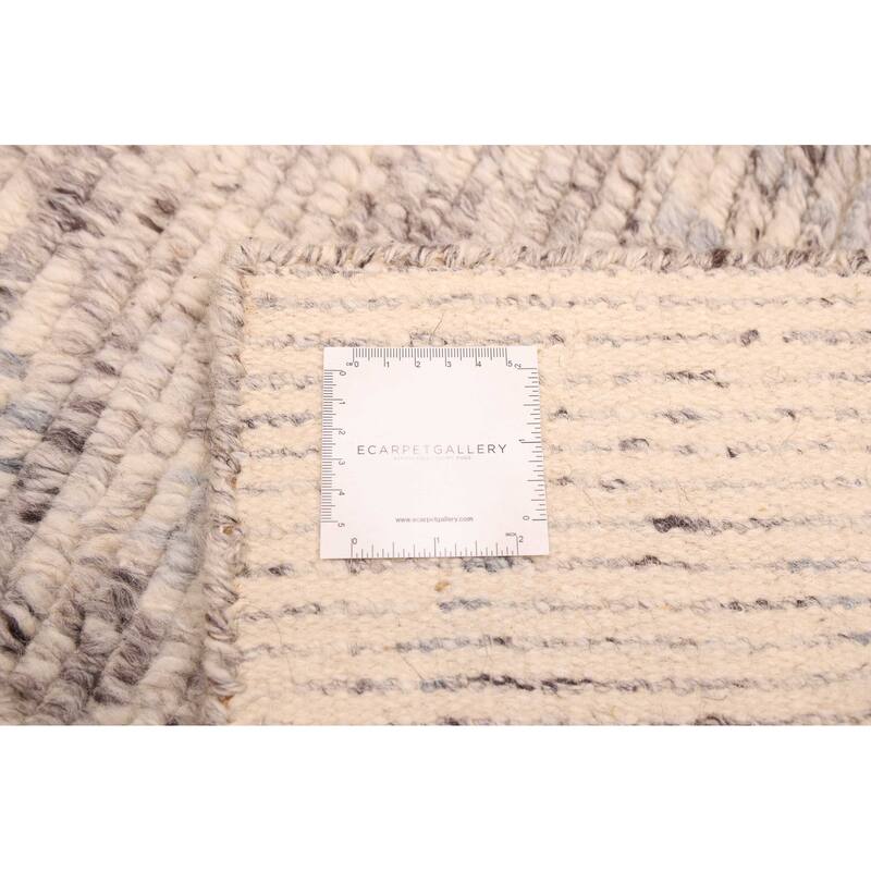 ECARPETGALLERY Hand-knotted Tangier Grey Wool Rug - 5'3 x 7'3