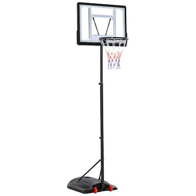 Basketball Hoop Outdoor, Portable Basketball Goal, 5.5FT-7.5FT Height Adjustable with 33'' Backboard and Wheels