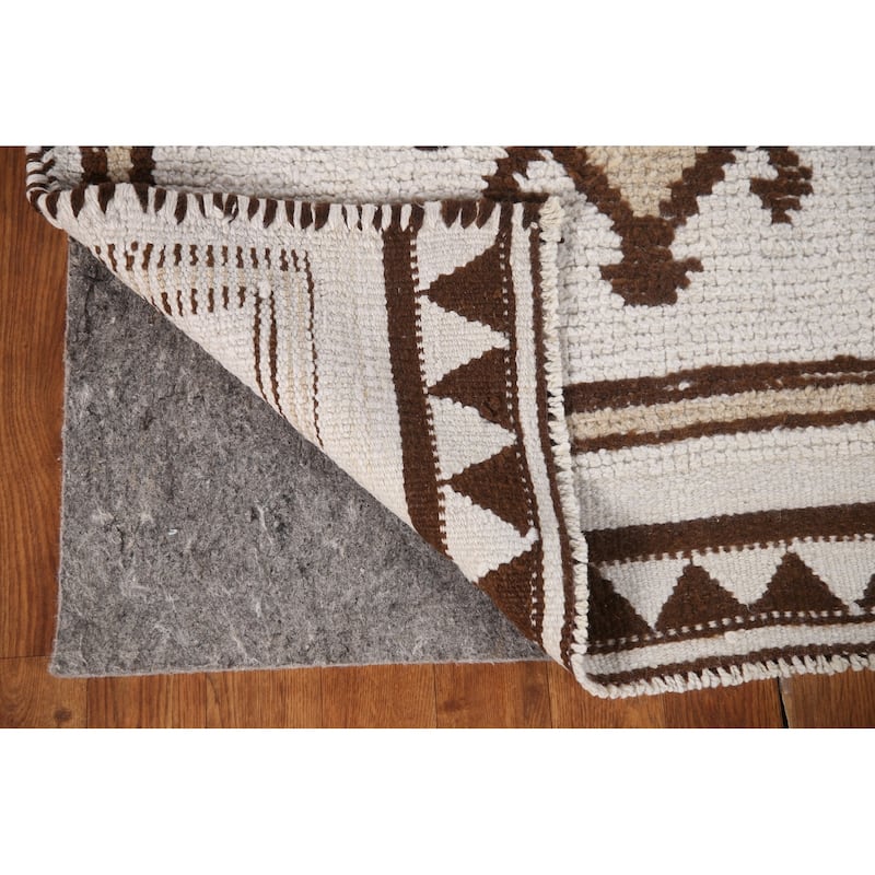 Beige Anatolian Turkish Runner Rug Handmade Wool Carpet - 3'1"x 11'2"