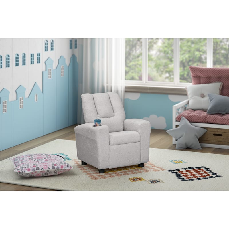 Olive & Opie Chase Kids Recliner - Wooly Gray