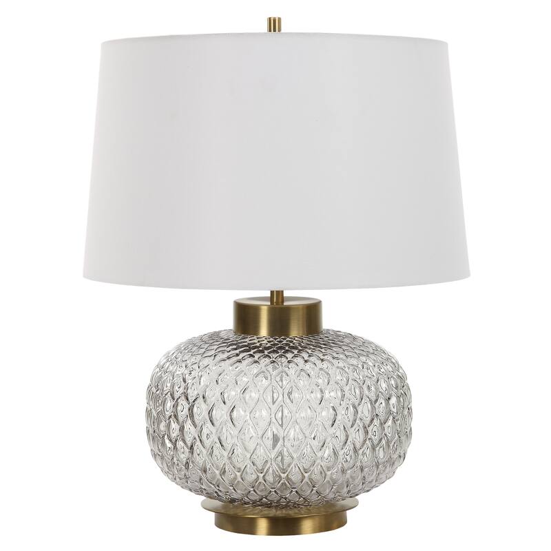 Uttermost Estelle Glass Table Lamp - 22"H,   Shade 10"H x 17"Dia. 