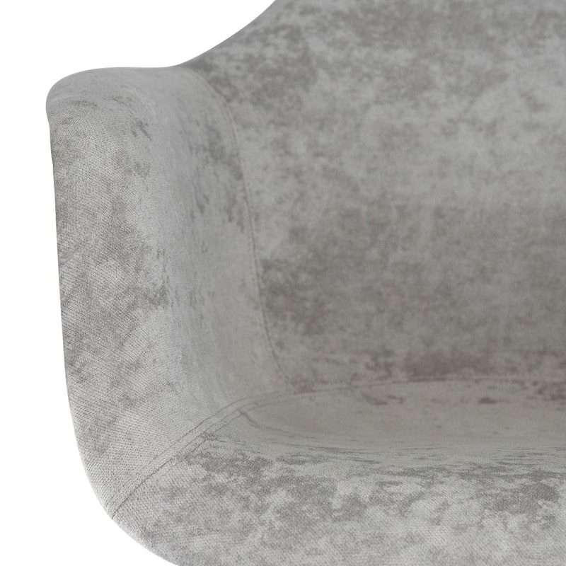 Willow Velvet Accent Armchair with Eiffel Chrome Base Set of 2 by LeisureMod