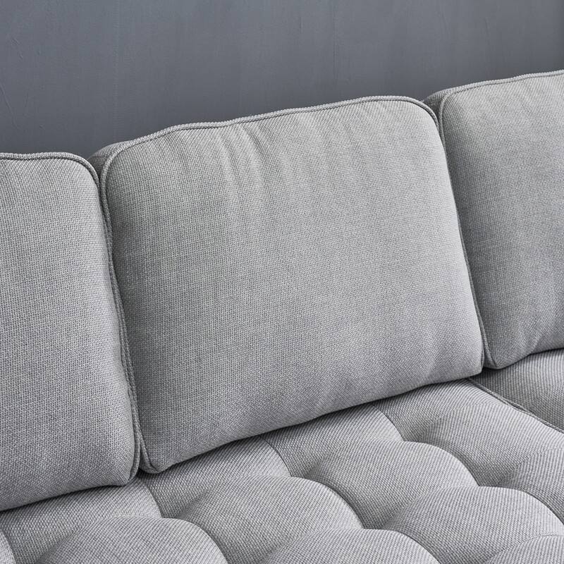 3-Seater Golden Tripod Legs Indoor Modular Sofa