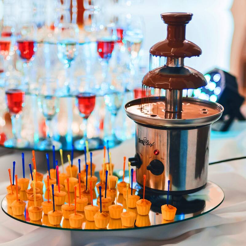 Total Chef 3 Tier Chocolate Fondue Fountain, 1.5 lbs (680 g) Capacity