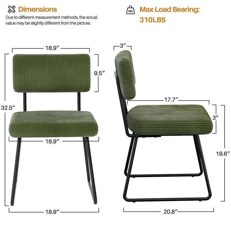 Modern Set of 2/4/6/8 Dining Chairs Upholstered Chairs with Open Back for Dining Room and Kitchen