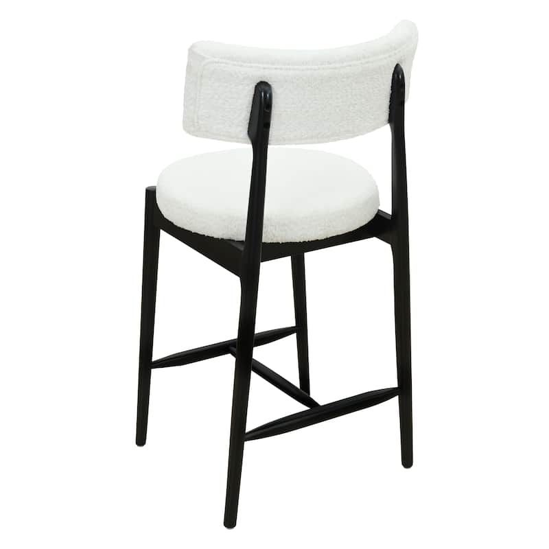Nook Upholstered Rubber Wood Counter stools (Set of 2) by Christopher Knight Home